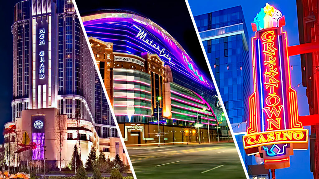 Los ingresos totales de los tres casinos de Detroit superaron los 105 millones de dólares en mayo