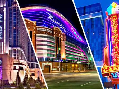 Los ingresos totales de los tres casinos de Detroit superaron los 105 millones de dólares en mayo