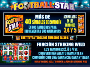 Funciones de bonificación del juego Football Star