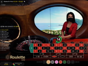 mesa de ruleta en vivo