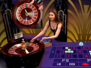 Ruleta en vivo con racha de suerte