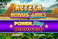 Revisión de la tragamonedas con jackpot PowerPlay de Azteca Bonus Lines