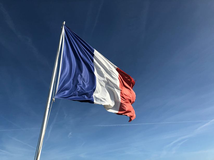 La bandera nacional de Francia.