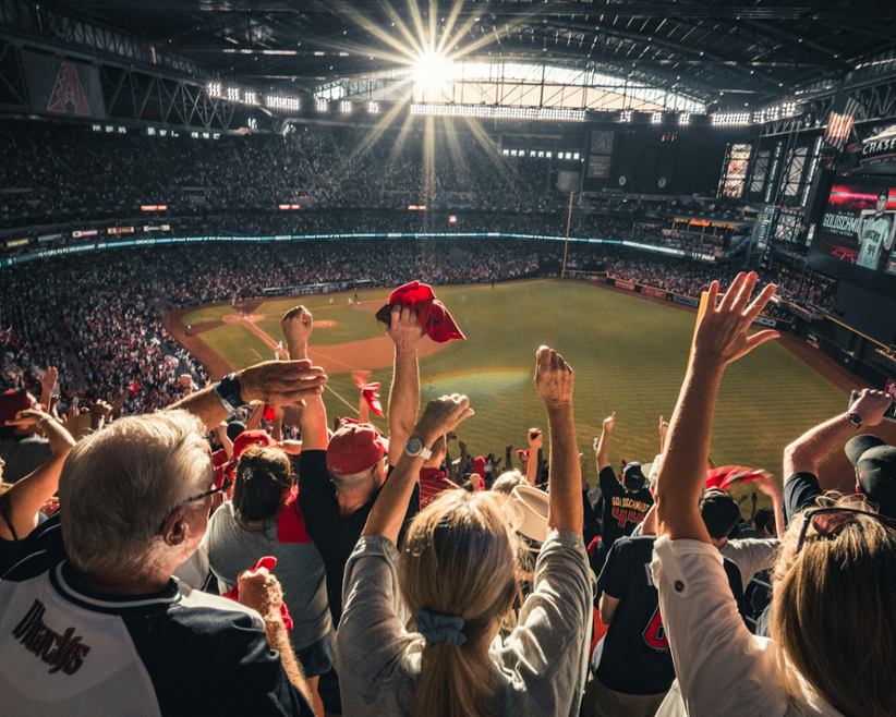 Aficionados al deporte animando