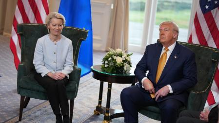 Ursula von der Leyen y Donald Trump