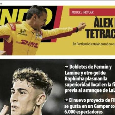 Fermín, Lamine, Raphinha y Àlex Palou, protagonistas de las portadas deportivas