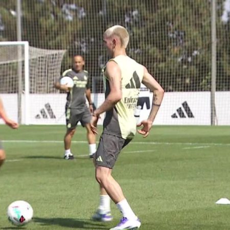 Entrenamiento del Real Madrid bajo el intenso calor y con la incorporación de Mastantuono