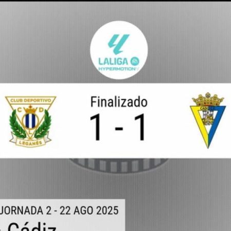 Resumen en datos del Leganés – Cádiz