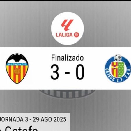 Resumen en datos del Valencia – Getafe
