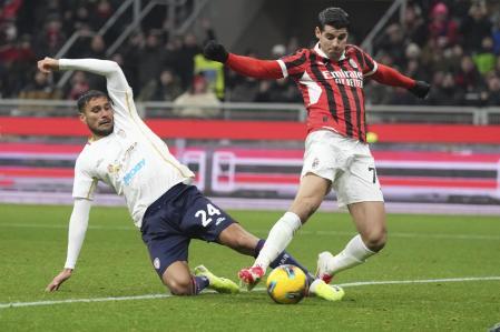Álvaro Morata marcó, pero no fue suficiente para que el Milan ganase al Cagliari