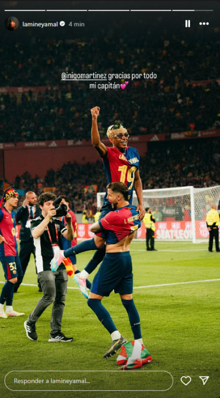 Lamine e Iñigo, en la foto elegida por el primero para el segundo