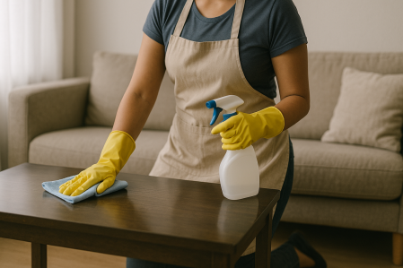 Imagen de recurso de una empleada del hogar generada por Inteligencia Artificial