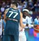Francisco y Doncic se abrazan al final del Francia-Eslovenia