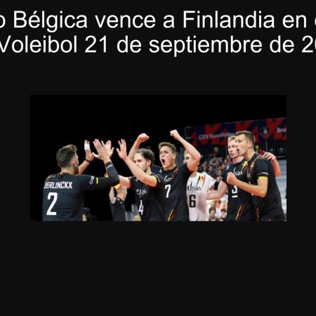 Belgium prognosis expires in Finland at the Volleyball World Cup September 21, 2025