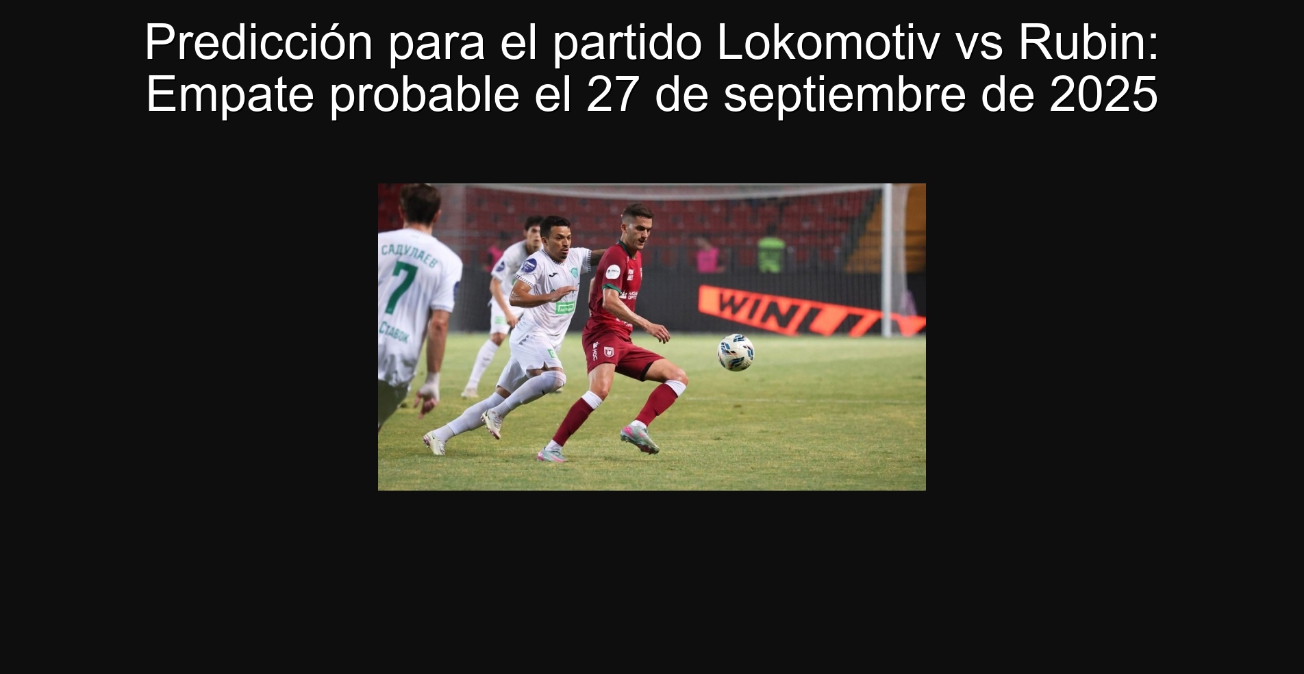Predicción para el partido Lokomotiv vs Rubin: Empate probable el 27 de septiembre de 2025