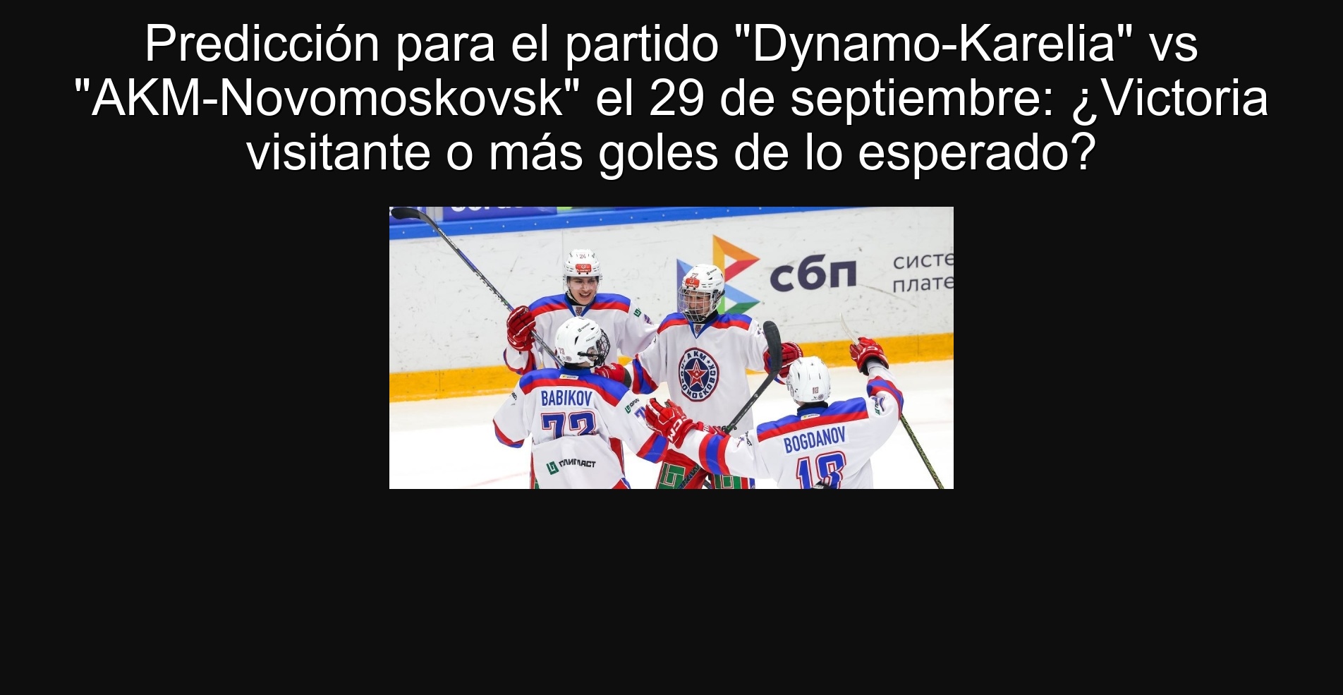 Predicción para el partido 