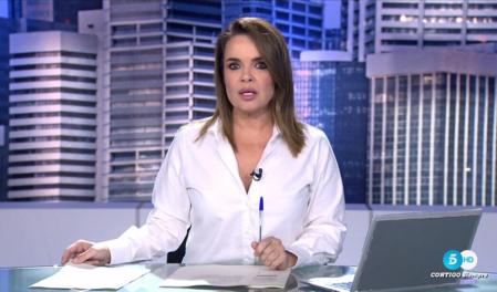 Carme Chaparro en Informativos Telecinco