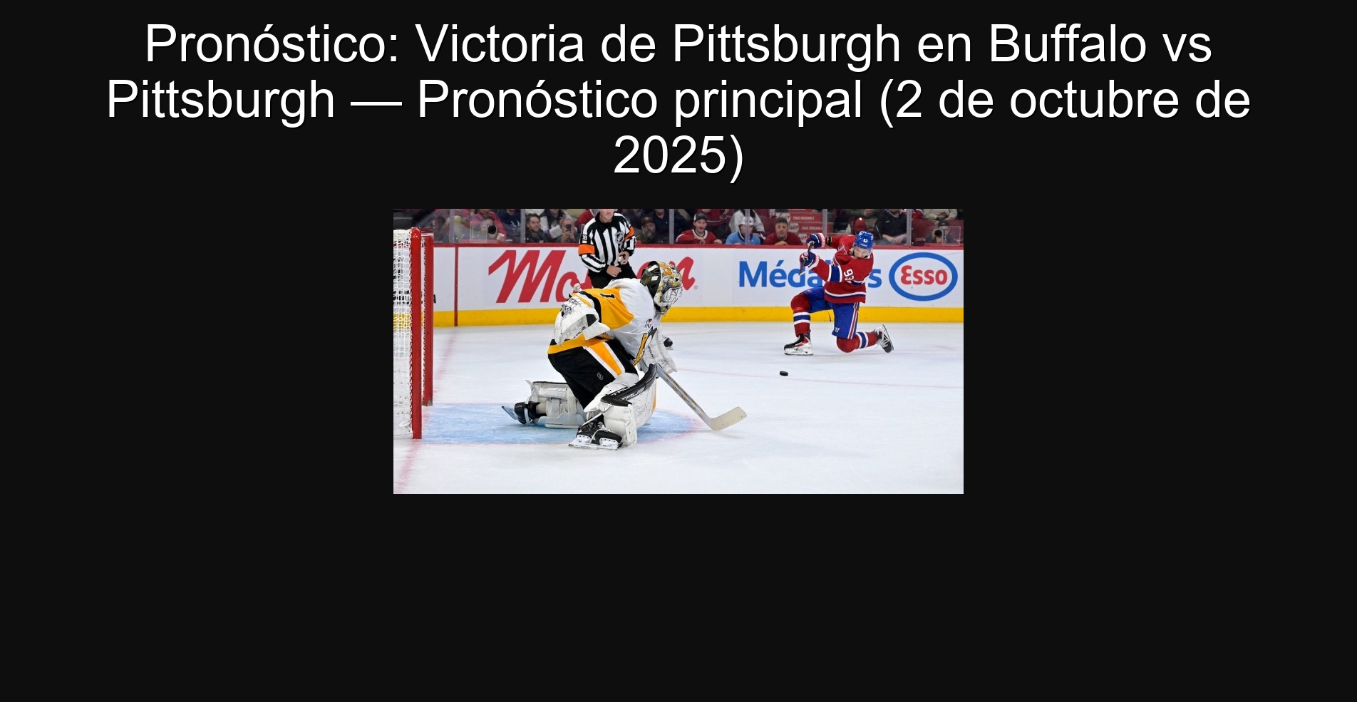 Pronóstico: Victoria de Pittsburgh en Buffalo vs Pittsburgh — Pronóstico principal (2 de octubre de 2025) 1 307540