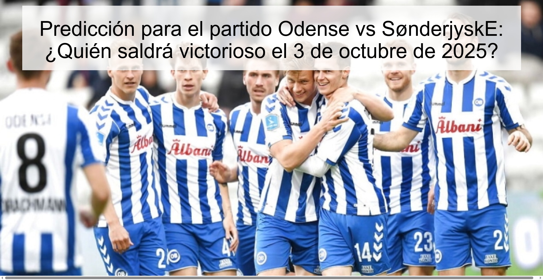 Predicción para el partido Odense vs SønderjyskE: ¿Quién saldrá victorioso el 3 de octubre de 2025?