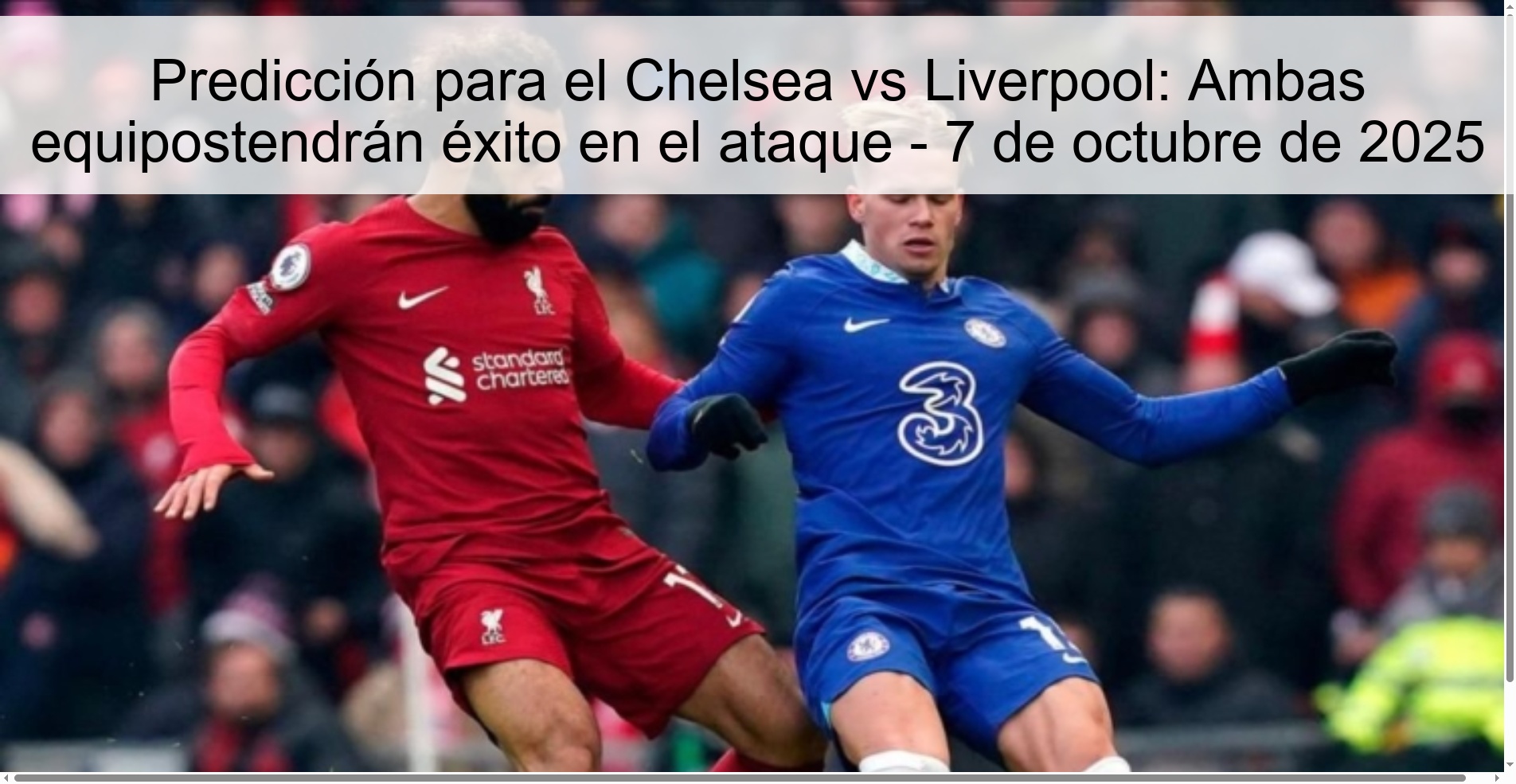 Predicción para el Chelsea vs Liverpool: Ambas equipostendrán éxito en el ataque - 7 de octubre de 2025