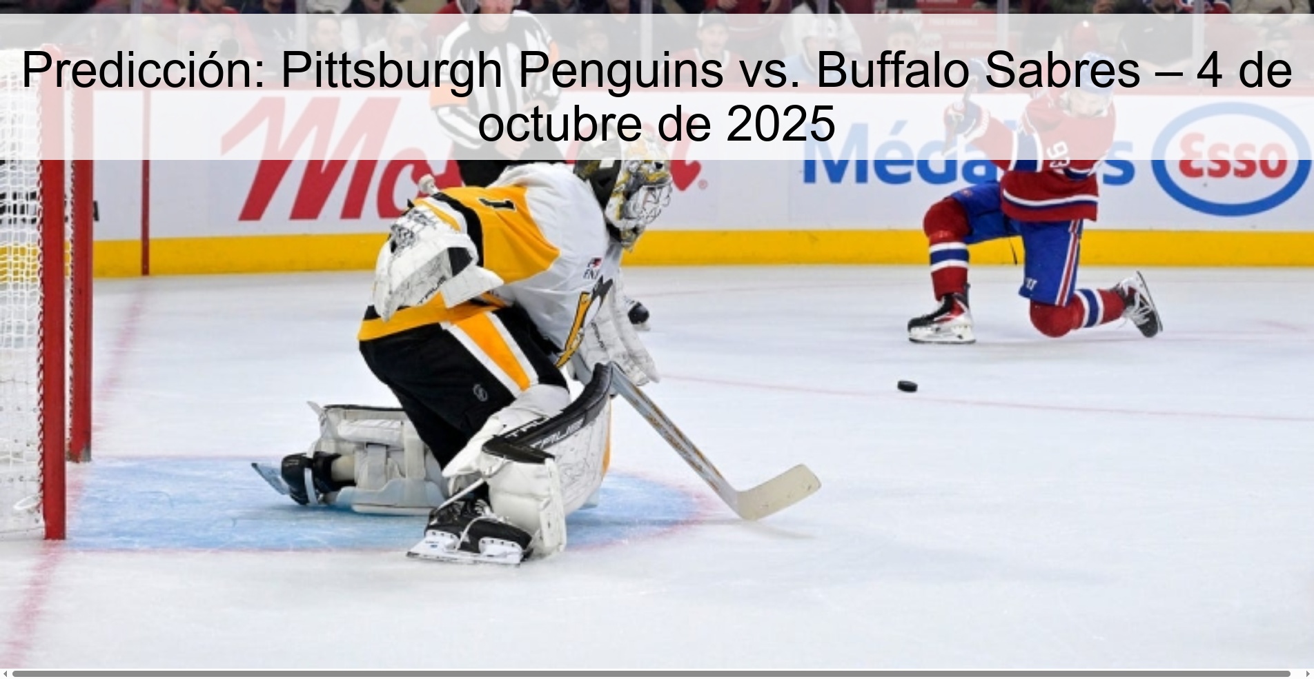 Predicción: Pittsburgh Penguins vs. Buffalo Sabres – 4 de octubre de 2025 1 308274