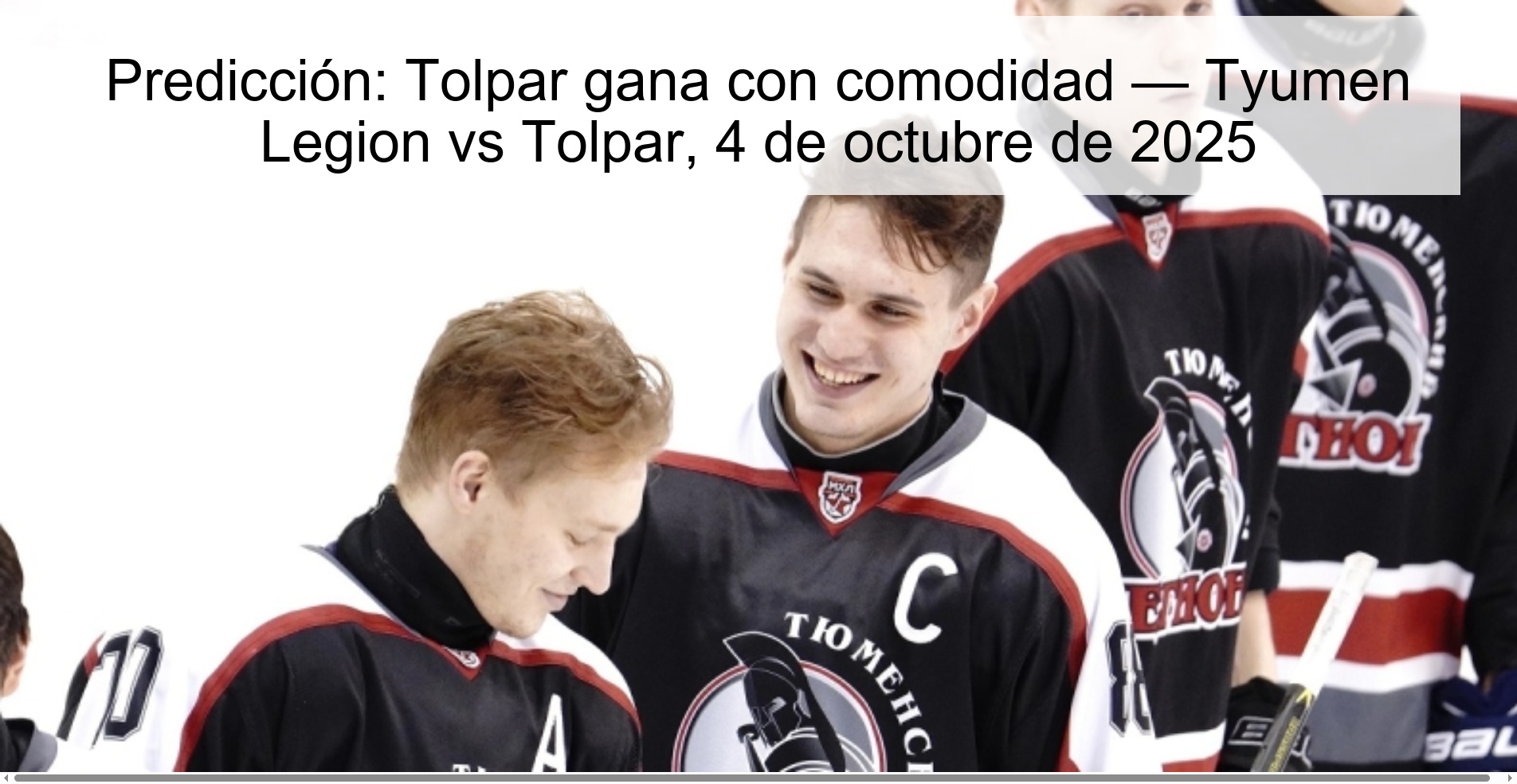 Predicción: Tolpar gana con comodidad — Tyumen Legion vs Tolpar, 4 de octubre de 2025