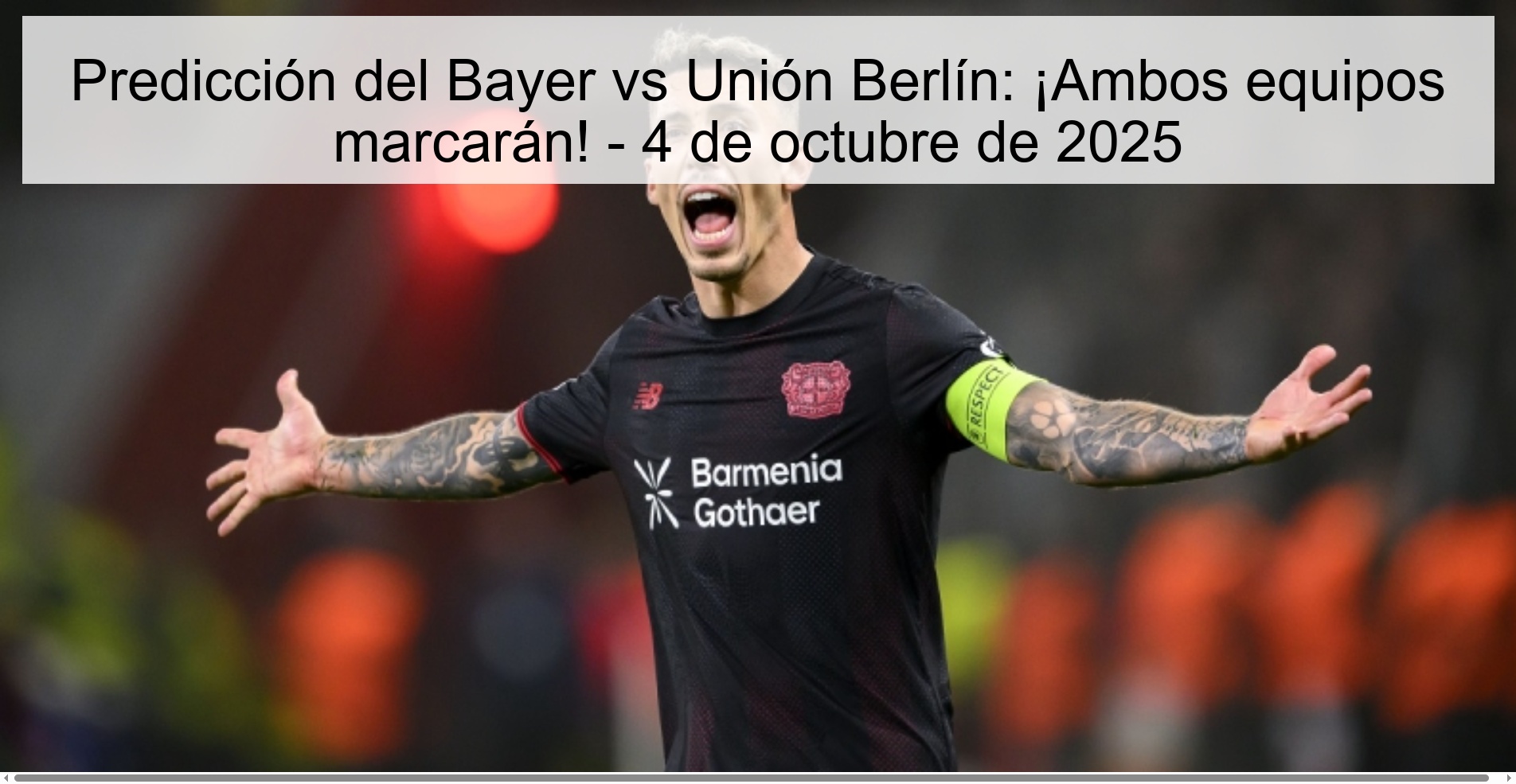 Predicción del Bayer vs Unión Berlín: ¡Ambos equipos marcarán! - 4 de octubre de 2025