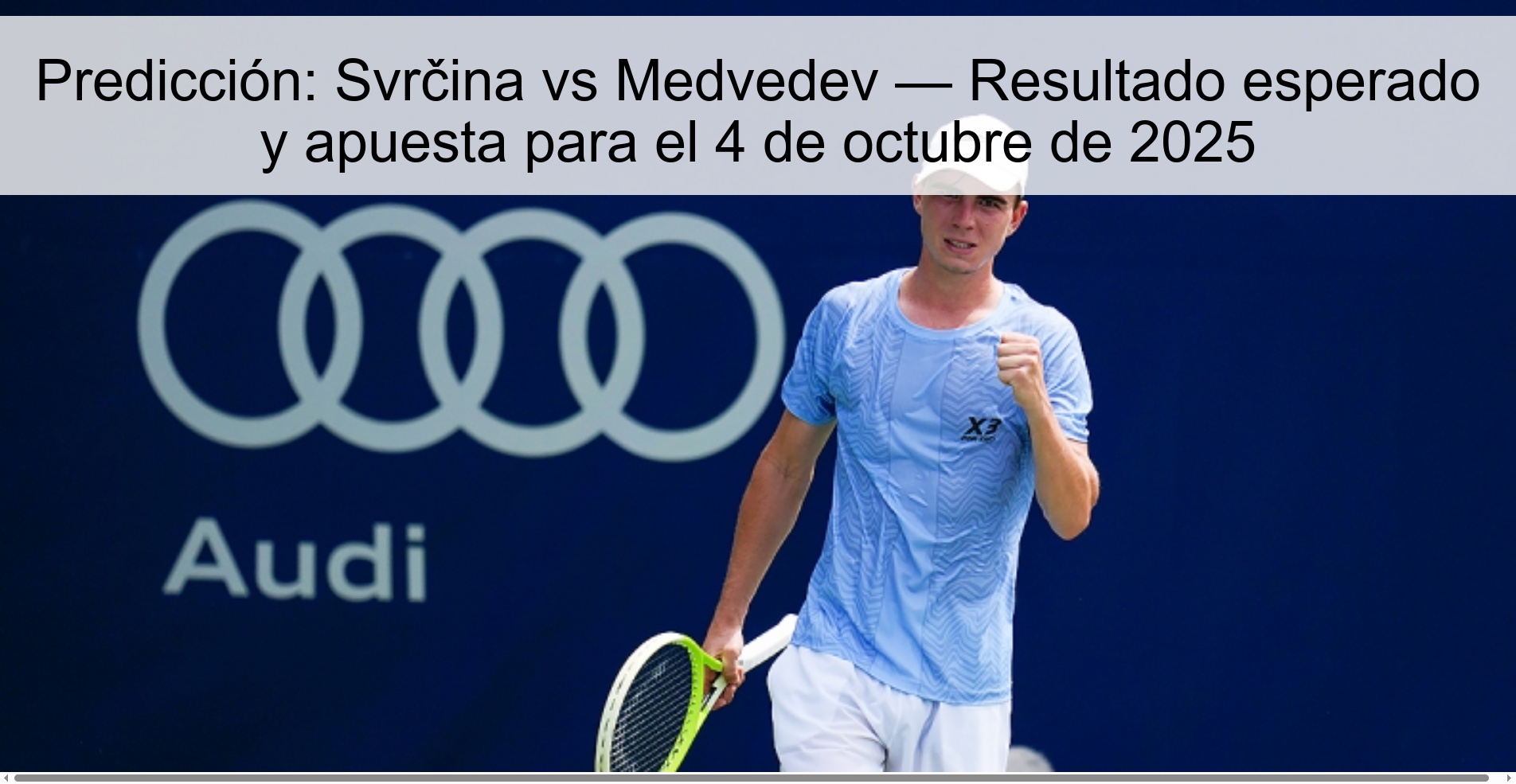 Predicción: Svrčina vs Medvedev — Resultado esperado y apuesta para el 4 de octubre de 2025