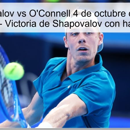 Shapovalov vs O'Connell October 4, 2025: Prognosis-Victoria of Shapovalov with handicap (-3)
