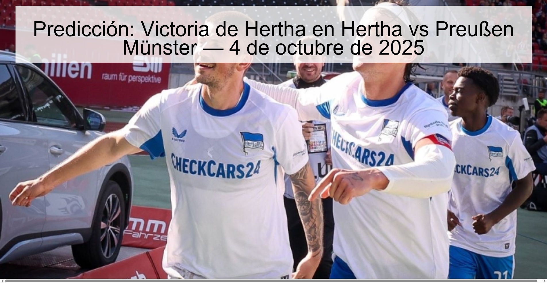 Predicción: Victoria de Hertha en Hertha vs Preußen Münster — 4 de octubre de 2025
