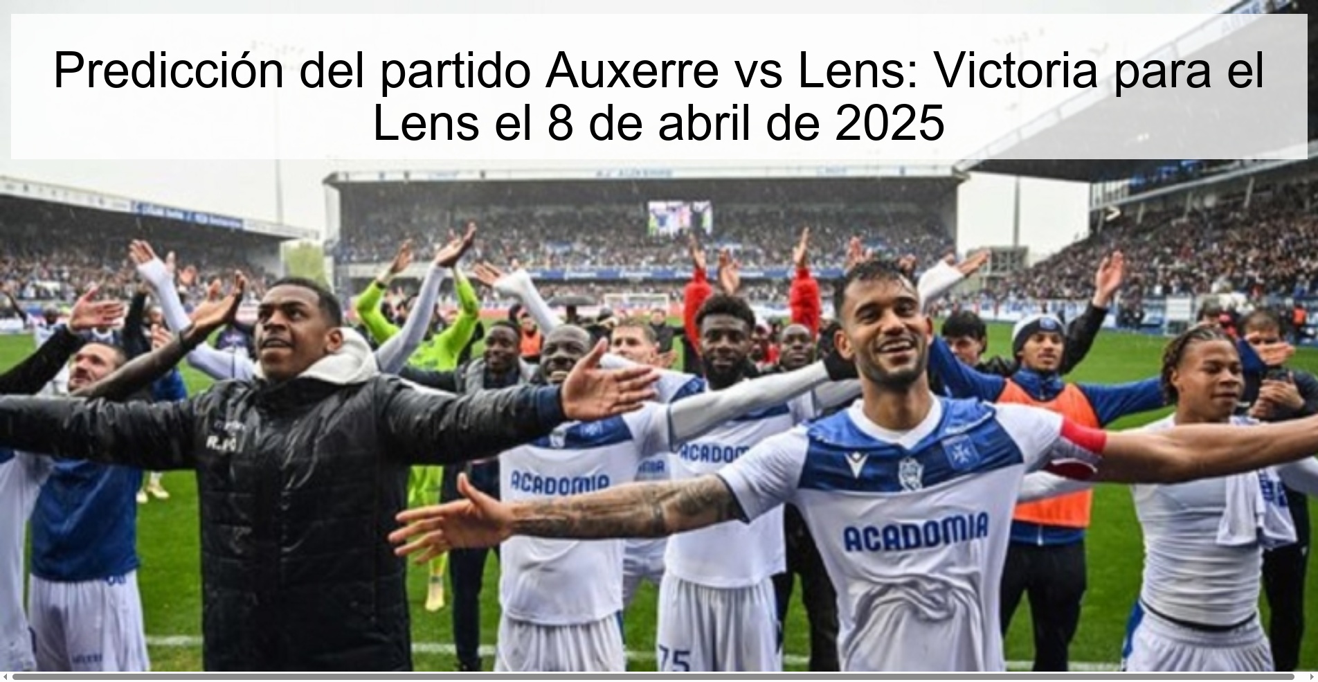 Predicción del partido Auxerre vs Lens: Victoria para el Lens el 8 de abril de 2025