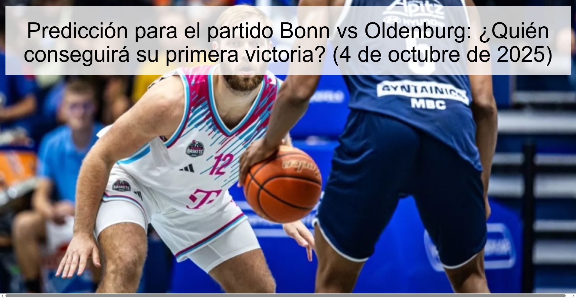 Predicción para el partido Bonn vs Oldenburg: ¿Quién conseguirá su primera victoria? (4 de octubre de 2025)