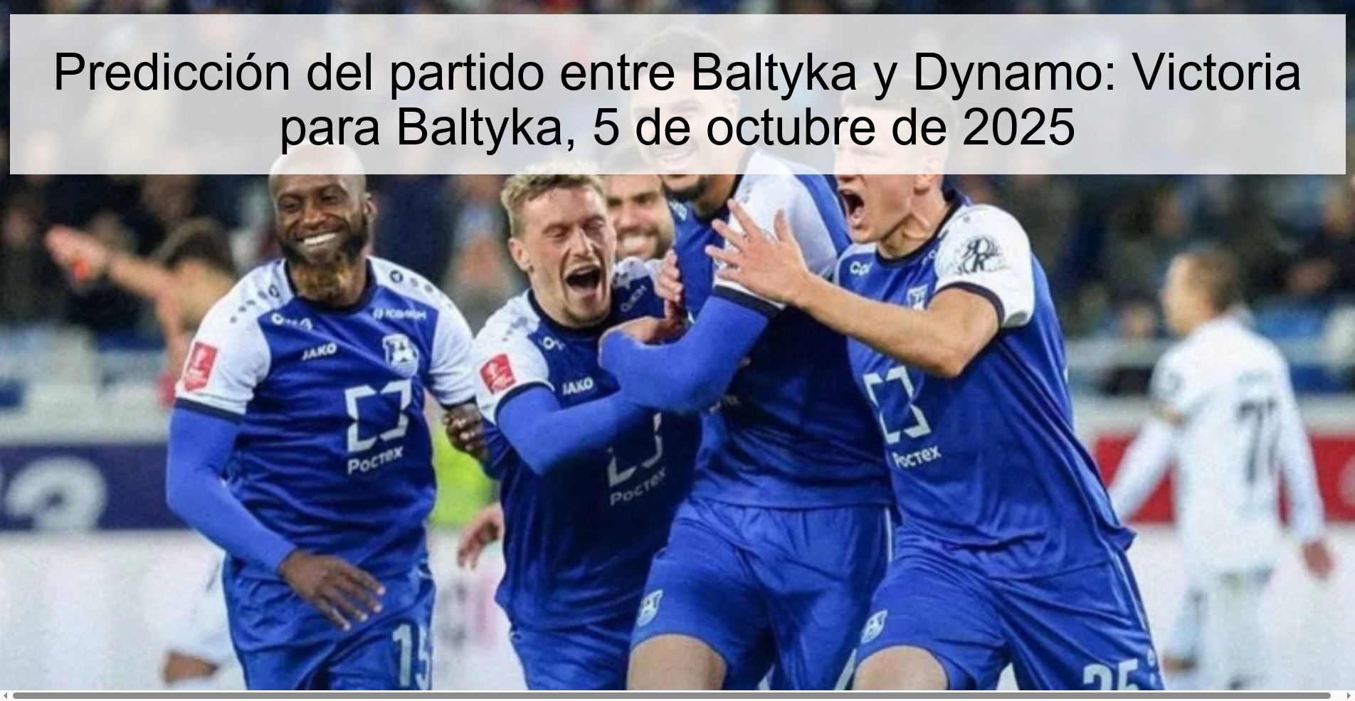 Predicción del partido entre Baltyka y Dynamo: Victoria para Baltyka, 5 de octubre de 2025