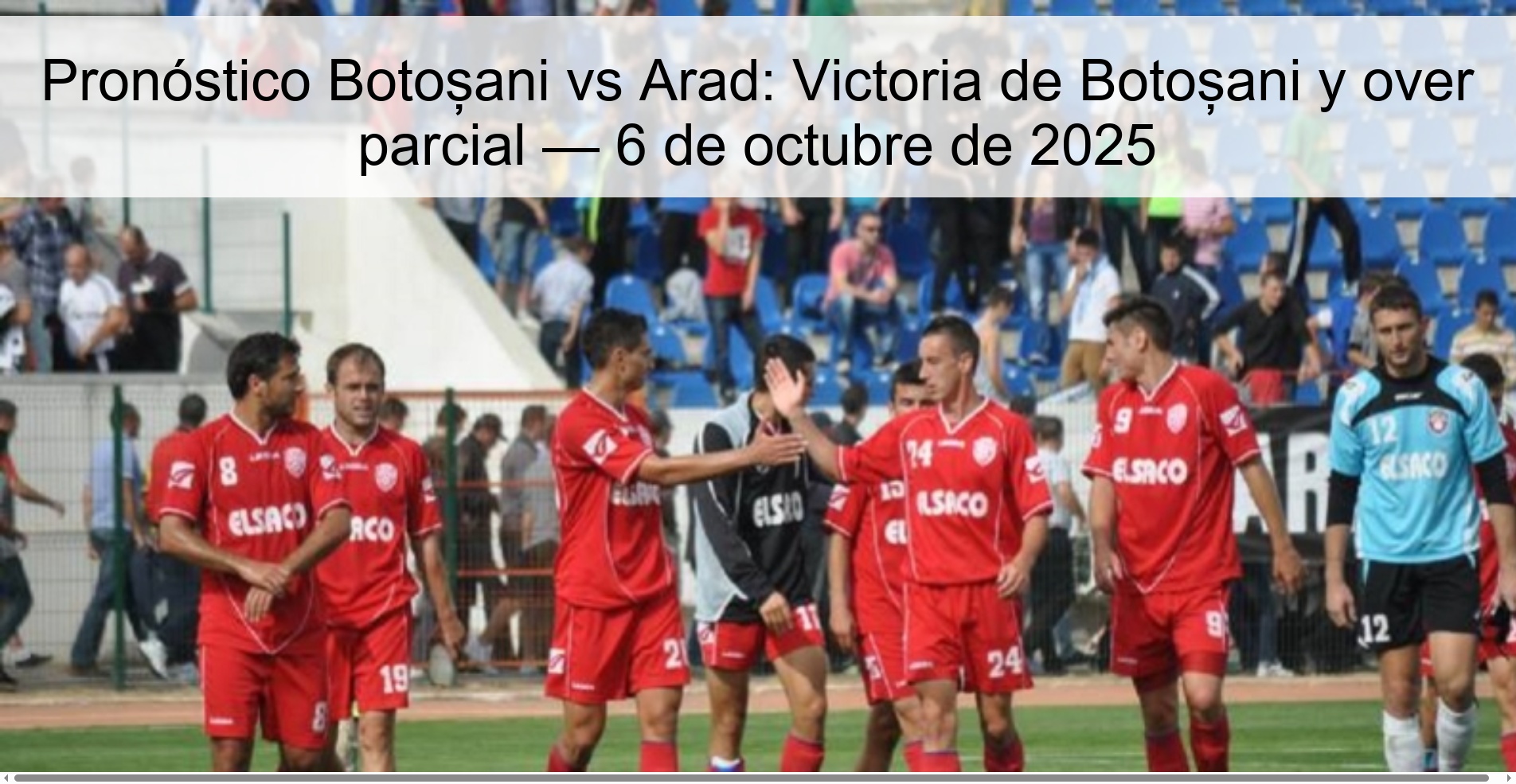 Pronóstico Botoșani vs Arad: Victoria de Botoșani y over parcial — 6 de octubre de 2025