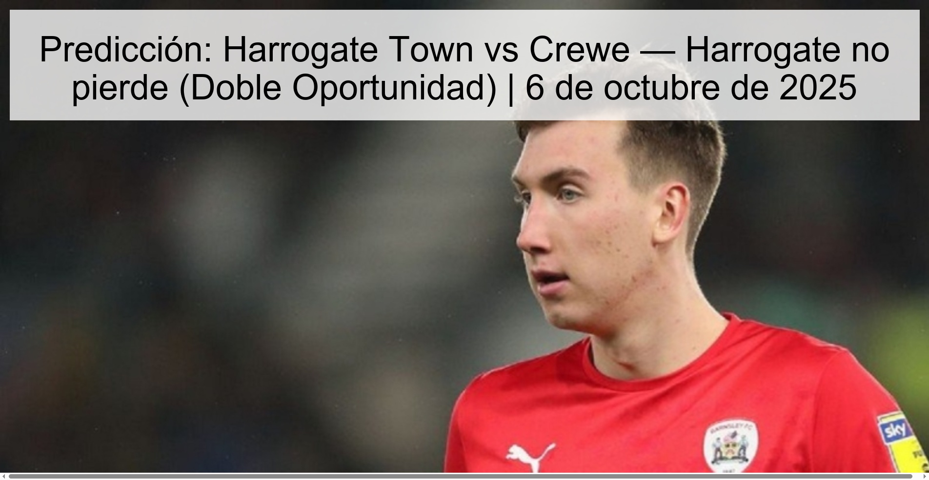 Predicción: Harrogate Town vs Crewe — Harrogate no pierde (Doble Oportunidad) | 6 de octubre de 2025