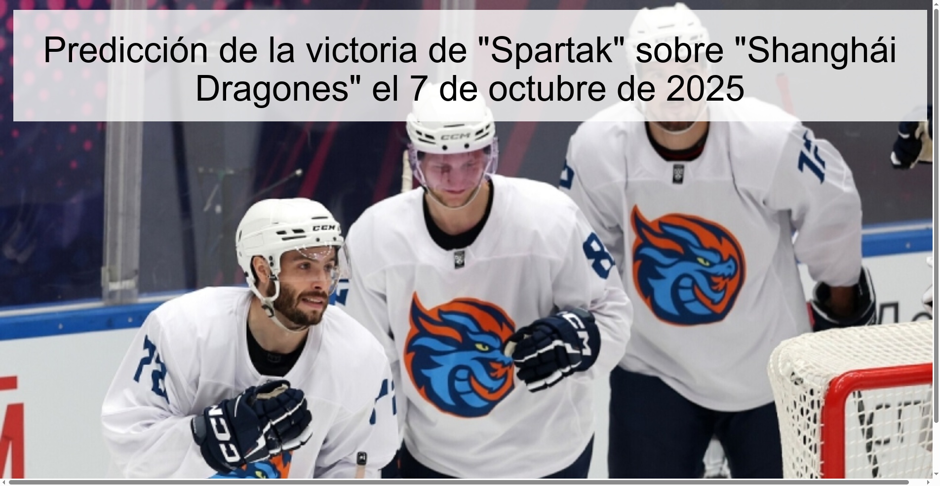 Predicción de la victoria de "Spartak" sobre "Shanghái Dragones" el 7 de octubre de 2025 1 Predicción de la victoria de