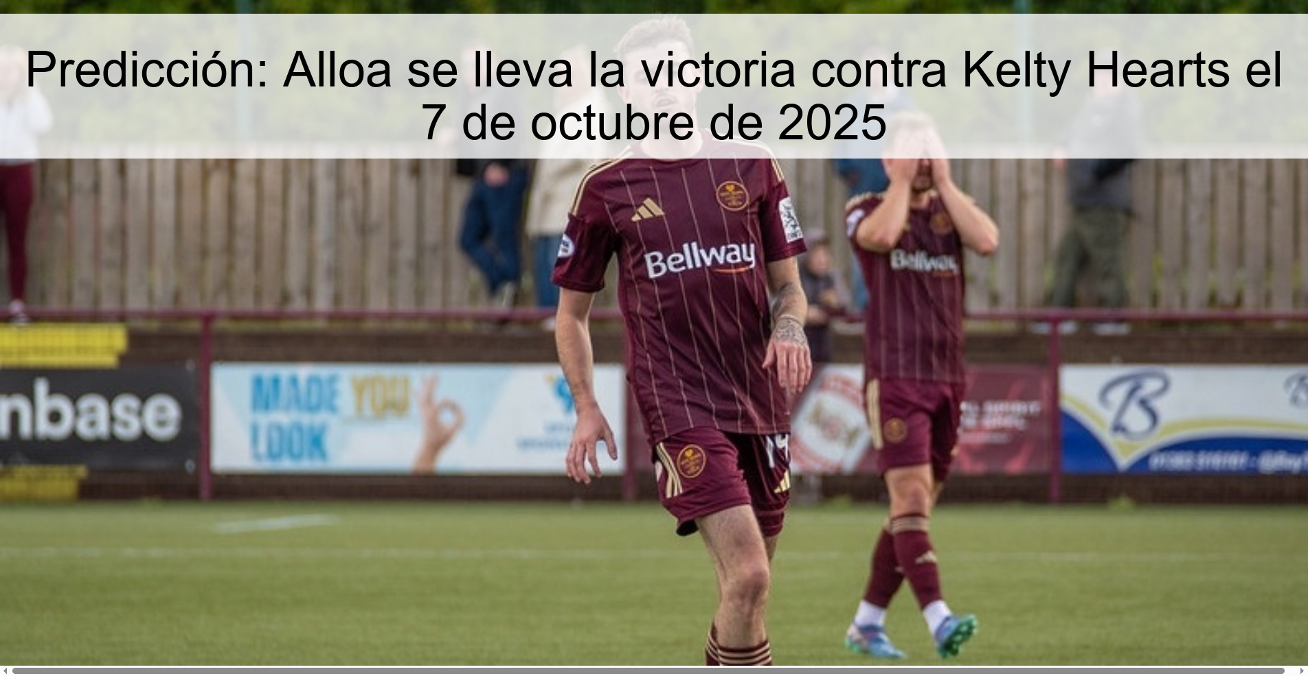 Predicción: Alloa se lleva la victoria contra Kelty Hearts el 7 de octubre de 2025