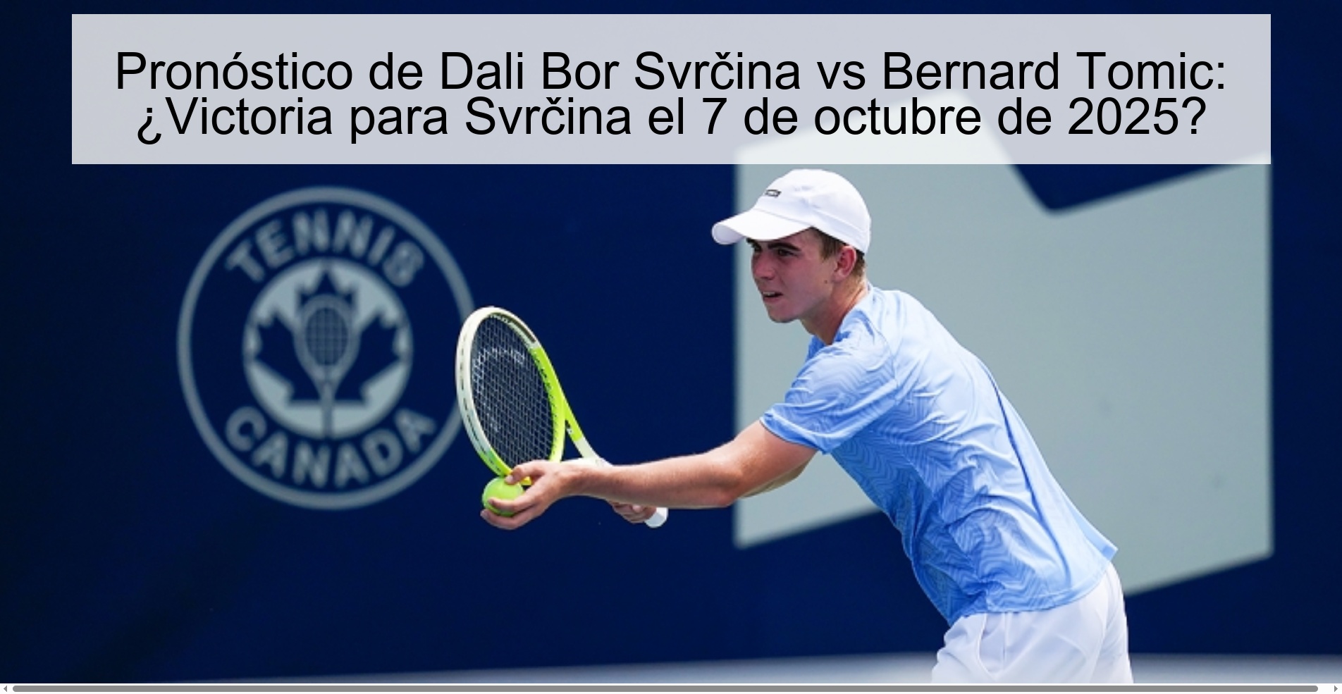 Pronóstico de Dali Bor Svrčina vs Bernard Tomic: ¿Victoria para Svrčina el 7 de octubre de 2025?