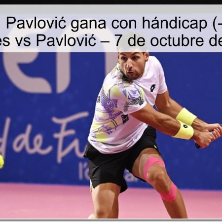 Prediction: Pavlović wins with handicap (-2) | Zapata Miralles vs Pavlović – October 7, 2025