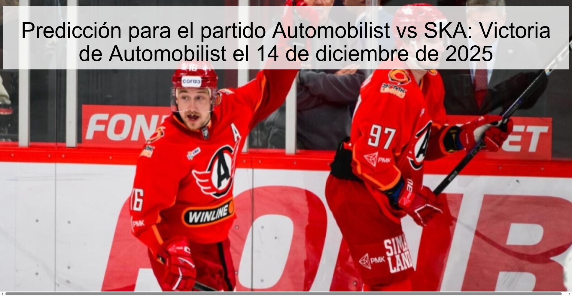 Predicción para el partido Automobilist vs SKA: Victoria de Automobilist el 14 de diciembre de 2025