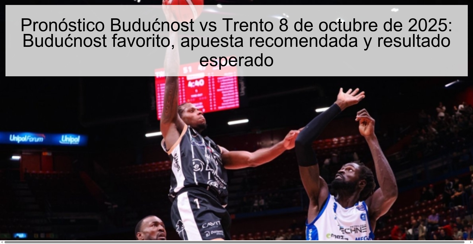 Pronóstico Budućnost vs Trento 8 de octubre de 2025: Budućnost favorito, apuesta recomendada y resultado esperado