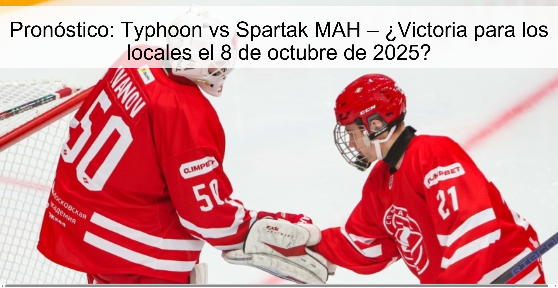 Pronóstico: Typhoon vs Spartak MAH – ¿Victoria para los locales el 8 de octubre de 2025?