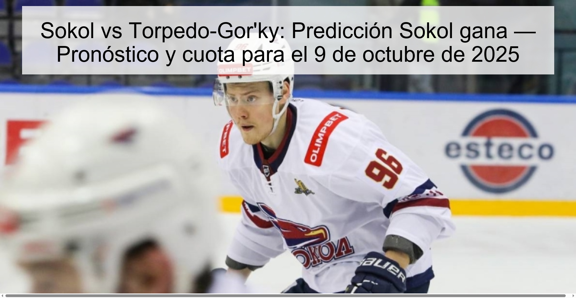 Sokol vs Torpedo-Gor'ky: Predicción Sokol gana — Pronóstico y cuota para el 9 de octubre de 2025 1 310119