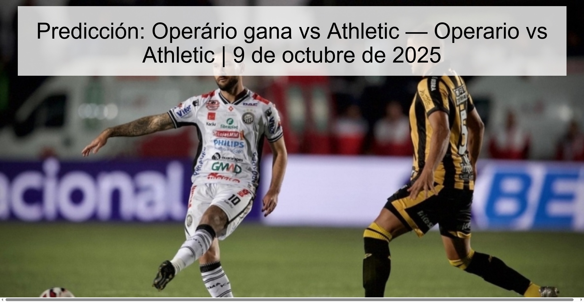 Predicción: Operário gana vs Athletic — Operario vs Athletic | 9 de octubre de 2025