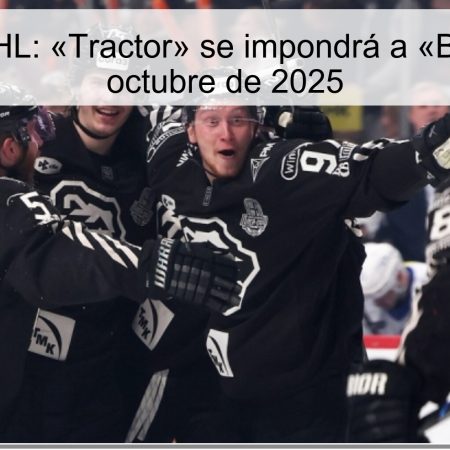 Predicción KHL: «Tractor» se impondrá a «Barys» el 9 de octubre de 2025