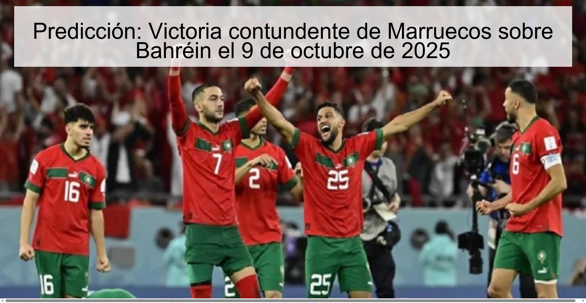 Predicción: Victoria contundente de Marruecos sobre Bahréin el 9 de octubre de 2025
