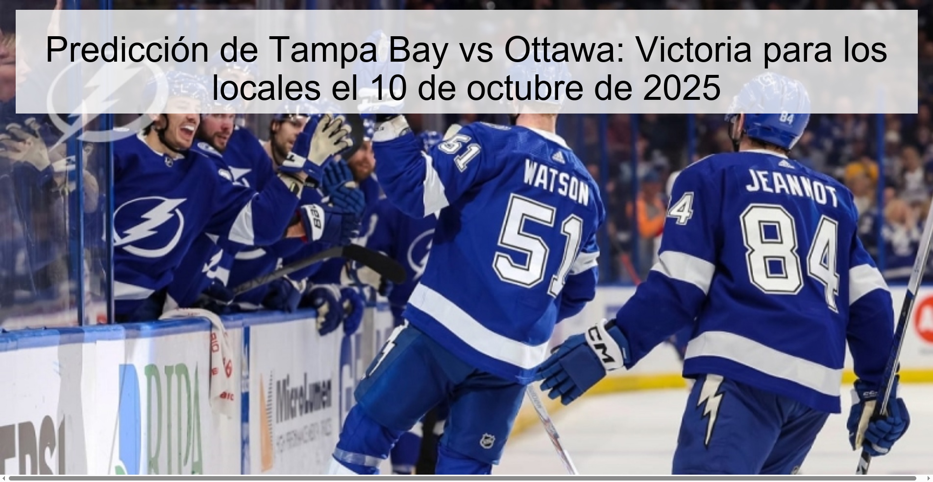 Predicción de Tampa Bay vs Ottawa: Victoria para los locales el 10 de octubre de 2025 1 310440