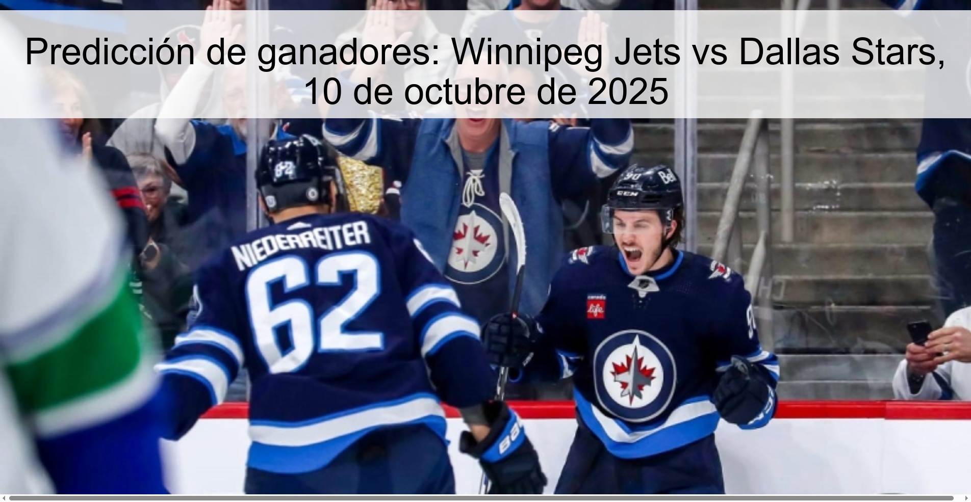 Predicción de ganadores: Winnipeg Jets vs Dallas Stars, 10 de octubre de 2025