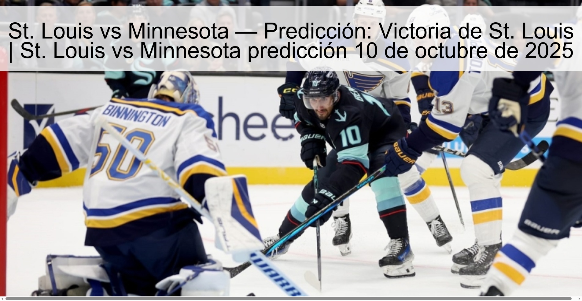 St. Louis vs Minnesota — Predicción: Victoria de St. Louis | St. Louis vs Minnesota predicción 10 de octubre de 2025