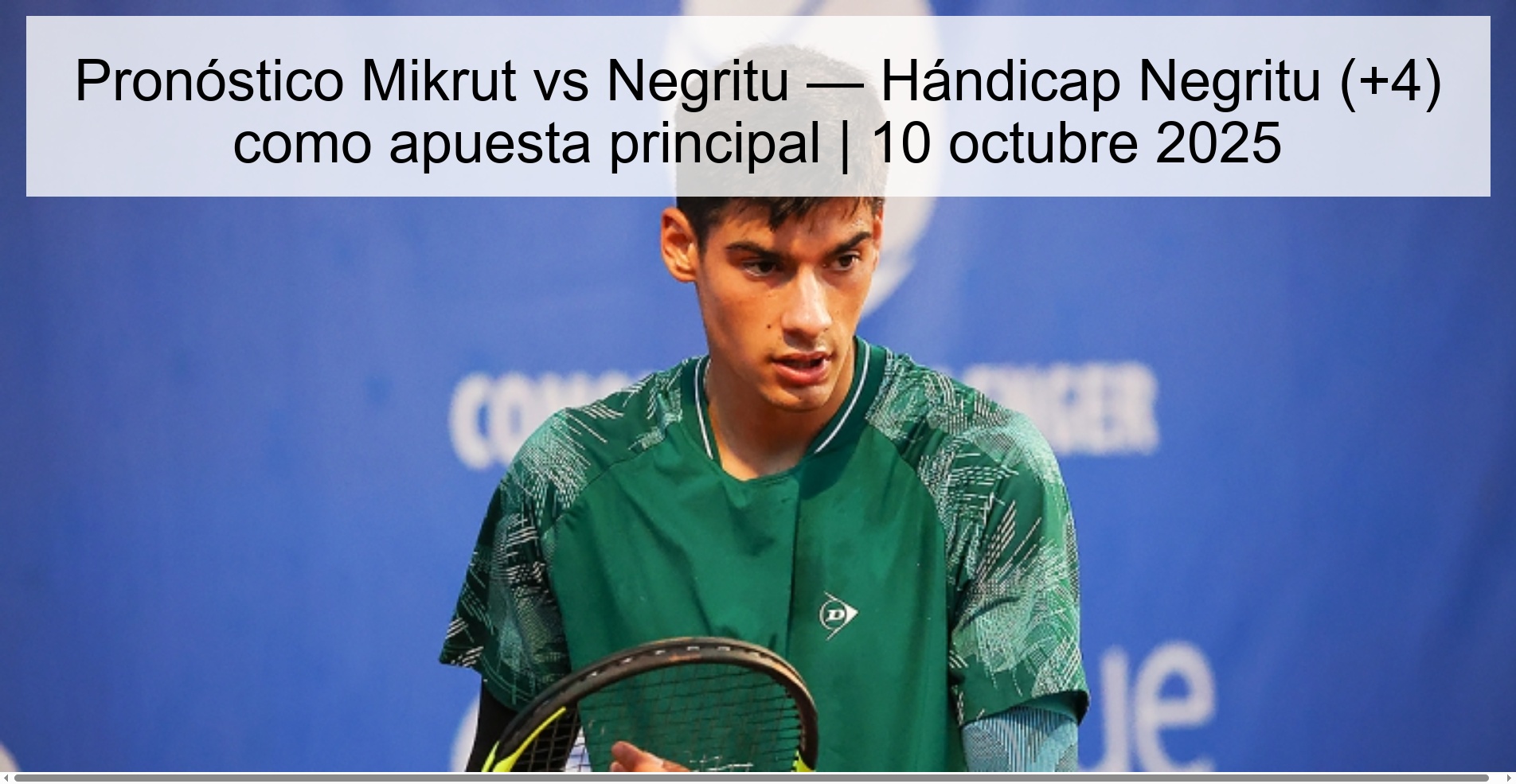 Pronóstico Mikrut vs Negritu — Hándicap Negritu (+4) como apuesta principal | 10 octubre 2025